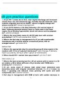OB/GYN APGO Test Bank Questions & Answers 2022. (All Correct)