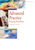 Test book For Advanced Practice Nursing Procedures By Margaret R. Colyar