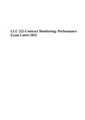 CLC 222-Training Contract Monitoring: Performance Exam Latest 2022 .