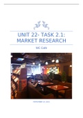 Unit 22- Market research Task 2 (part 1 and 2) (Distinction)