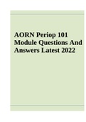 AORN Periop 101 Module Questions And Answers Latest 2022