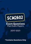 SCW2602 - Exam Questions PACK (2017-2021)
