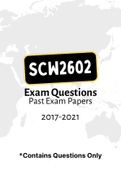 SCW2602 - Exam Questions PACK (2017-2021) 