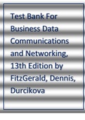 Test Bank For Business Data Communications and Networking, 13th Edition 2024 update by Fitz Gerald, Dennis, Durcikova.pdf