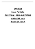 ENG2601 Q1 & Q2 EXAM PORTFOLIO ANSWERS 2022