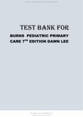 TEST BANK FOR BURNS PEDIATRIC PRIMARY CARE 7TH EDITION 2024 UPDATE BY DAWN LEE.pdf
