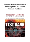 Research Methods The Essential Knowledge Base 2nd Edition Trochim Test Bank