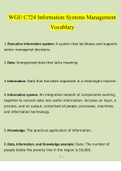 WGU C724 Information Systems Management Vocabulary 2022/2023| 100% Verified Vocabulary