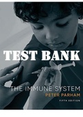 TEST BANK for The Immune System 5th Edition by Peter Parham. (Complete Chapters 1-17.)