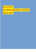 ECS3707 SUMMARISED NOTES 2022/2023