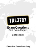 TRL3707 - Exam Questions PACK (2018-2021)