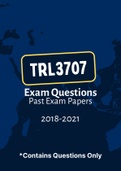 TRL3707 (NOtes, ExamPACK, QuestionPACK, Tut201 Letters)