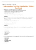 Complete Test Bank Understanding Nutrition 16th Edition Whitney Questions & Answers with rationales (Chapter 1-20)