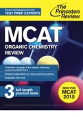MCAT ORGANIC CHEMISTRY REVIEW