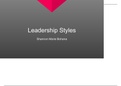 comparison of 4 leadership styles and examples