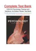 CDN ED Psychology Themes and Variations 3rd Edition Weiten Test Bank