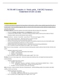 NUTR 405 Complete A+ Study guide_ Fall 2022 Summary VERIFIED STUDY GUIDE 