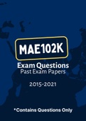 MAE102K - Exam Question Papers (2015-2021)
