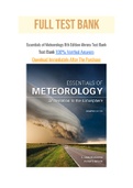 Essentials of Meteorology 8th Edition Ahrens Test Bank with Question and Answers, From Chapter 1 to 15