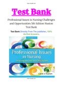 Professional Issues in Nursing Challenges and Opportunities 5th Edition Huston Test Bank