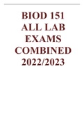 BIOD 151 ALL LAB EXAMS COMBINED 2022-2023.