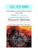 Research Methods The Essential Knowledge Base 2nd Edition Trochim Test BankResearch Methods The Essential Knowledge Base 2nd Edition Trochim Test Bank