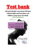 Advanced Health Assessment of Women Clinical Skills and Procedures 4th Edition Carcio Secor Test Bank ISBN:978-0826124241|1 - 46 Chapter |Complete Guide A+