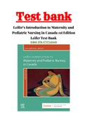 TEST BANK FOR LEIFER’S INTRODUCTION TO MATERNITY AND PEDIATRIC NURSING IN CANADA 1ST EDITION BY LEIFER. ISBN:978-1771722049|Complete Guide A+
