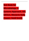 Test Bank for Microbiology, A Systems Approach, 6th Edition, Marjorie Kelly Cowan, Heidi Smith.2024 revised update