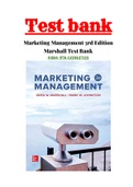 Marketing Management 3rd Edition Marshall Test Bank ISBN:978-1259637155|1-14 Chapter With Rationals|Complete Guide A+