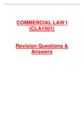 CLA1501 EXAM PACK Complete Solution  Q&A All Verified; Graded