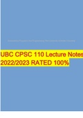 UBC CPSC 110 Lecture Notes 2022/2023 RATED 100%