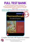 Test Bank For Pharmacotherapy Principles and Practice 5th Edition by Marie A. Chisholm-Burns; Terry L. Schwinghammer; Patrick M. Malone; Jill M. Kolesar; Kelly C. Lee 9781260019445 Chapter 1- 102 Complete Guide.