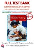 Test bank For Principles of Pediatric Nursing 8th Edition Caring for Children by Kay Cowen; Laura Wisely; Robin Dawson; Jane Ball; Ruth Bindler 9780136859963 Chapter 1-31 Complete Guide A+