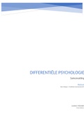 Samenvatting  Differentiële Psychologie