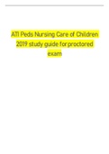 ATI Peds Nursing Care of Children 2019 study guide for proctored exam