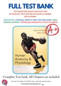 Test Bank For Human Anatomy and Physiology 10th Edition by Elaine N. Marieb , Katja Hoehn 9780321927040 Chapter 1-29 Complete Guide.