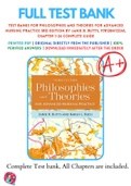 Test Banks For Philosophies and Theories for Advanced Nursing Practice 3rd Edition by Janie B. Butts, 9781284112245, Chapter 1-26 Complete Guide