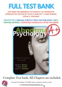 Test Bank For Abnormal Psychology: An Integrative Approach 8th Edition by David H. Barlow; V. Mark Durand; Stefan G. Hofmann 9781337638425 Chapter 1-16 Complete Guide.