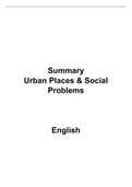 Summary Urban Places and Social Problems English Uva (7332D004BY)