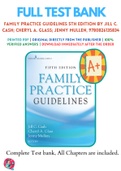 Test Banks For Family Practice Guidelines 5th Edition by Jill C. Cash; Cheryl A. Glass; ‎Jenny Mullen, 9780826135834, Chapter 1-23 Complete Guide