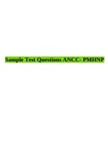 Sample Test Questions ANCC- PMHNP.