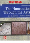 TEST BANK for Humanities through the Arts 10th Edition by Lee Jacobus and F. David Martin. Chapters 1-16.(Complete Download). 