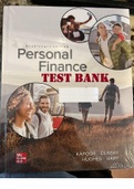 TEST BANK for Personal Finance 14th Edition by Jack Kapoor, Les Dlabay, Robert J. Hughes and Melissa Hart. ISBN 10: 1260799751. All Chapter 1-19 (Complete Download). 829 Pages. 