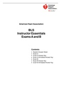 American Heart Association BLS Instructor Essentials Exam A & B Review Latest 2022/2023 - Already Graded A+