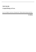 Test Bank - Campbell Biology in Focus, 1st Edition (Urry, 2014) Chapter 1-43 | All Chapters