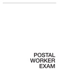 USPS | Practice Postal Worker Exam | chapters 1 to 11 | questions and answers with complete solutions | top grade A+ | with marking schemes at end 100% correct answers