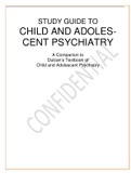 STUDY GUIDE TO CHILD AND ADOLES- CENT PSYCHIATRY A Companion to Dulcan’s Textbook of Child and Adolescent Psychiatry
