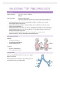 samenvatting inleiding tot de pneumologie