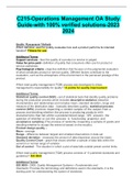 C215-Operations Management OA Study Guide-with 100% verified solutions-2023 2024